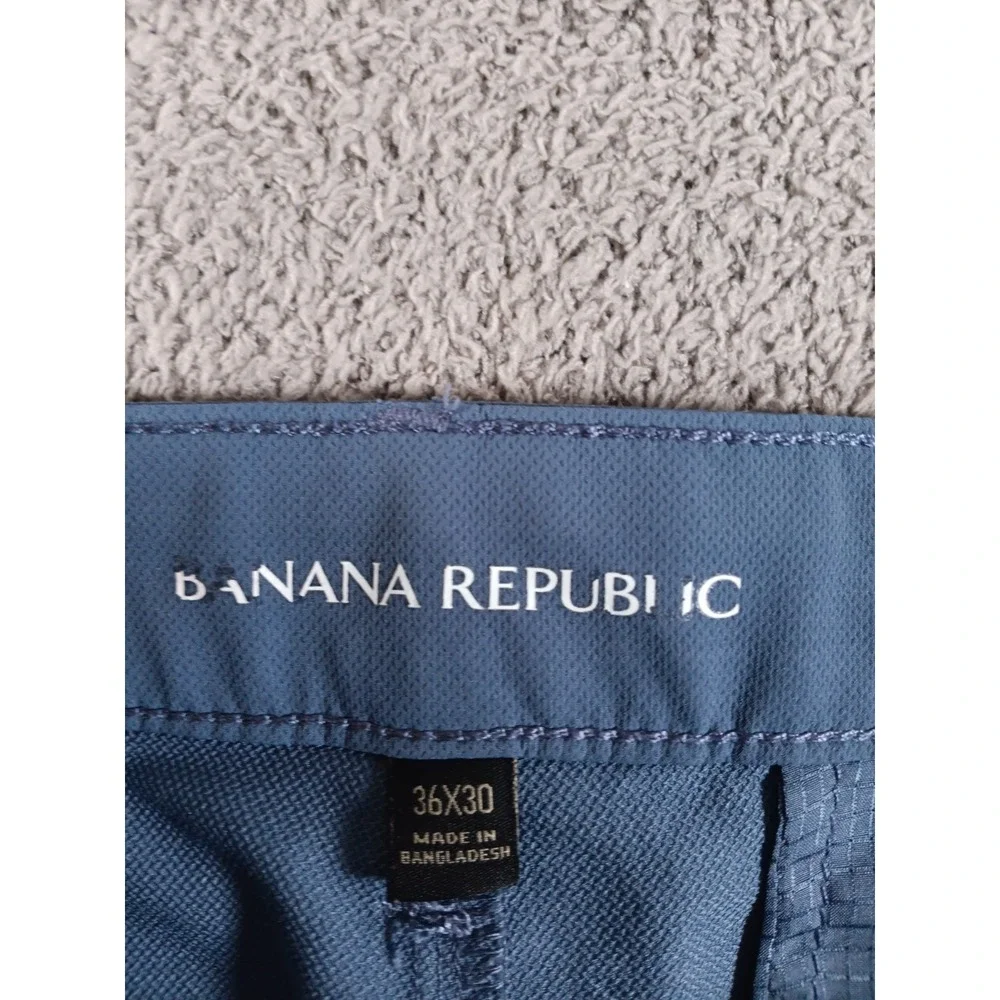 Banana Republic Mens Pants 36x30 Blue Stretch Performance Golf Travel Chino